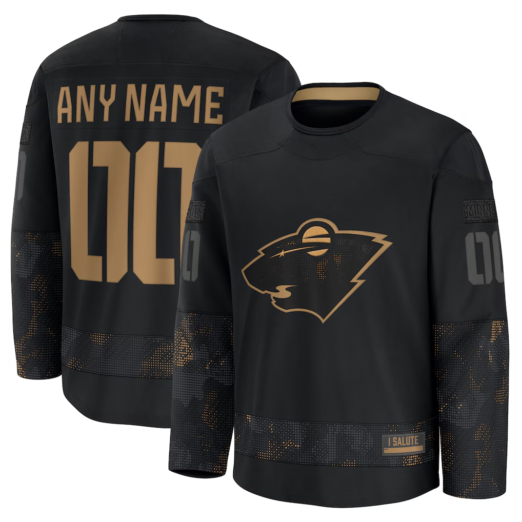 Odoa Custom M.Wild Black 2024 Military Appreciation Practice Jerseys
