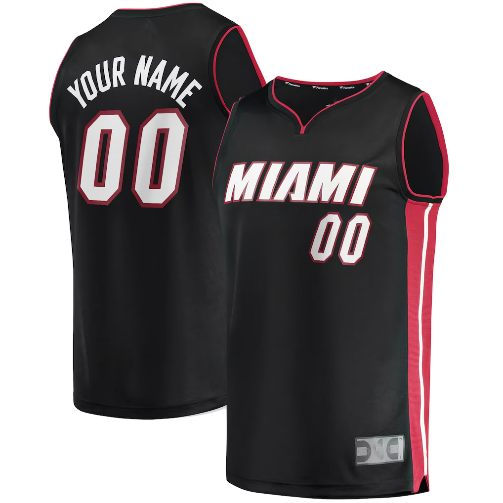 Odoa Custom M.Heat Black Fast Break Replica Jerseys - Icon Edition