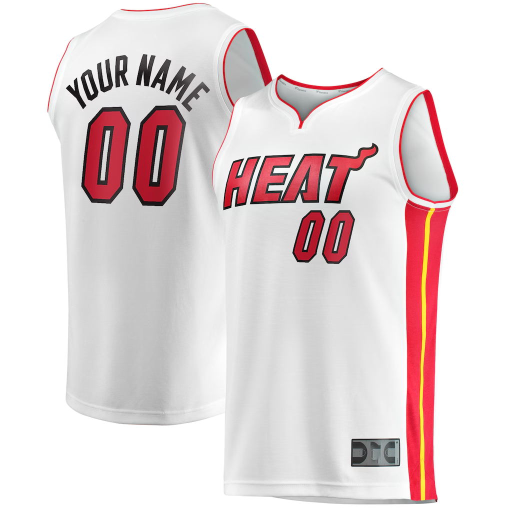 Odoa Custom M.Heat White Fast Break Replica Jerseys - Association Edition