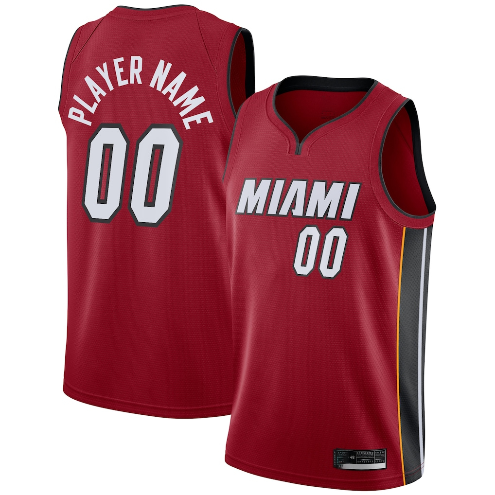 Odoa Custom M.Heat Heat Jordan Brand Red Swingman Jerseys - Statement Edition