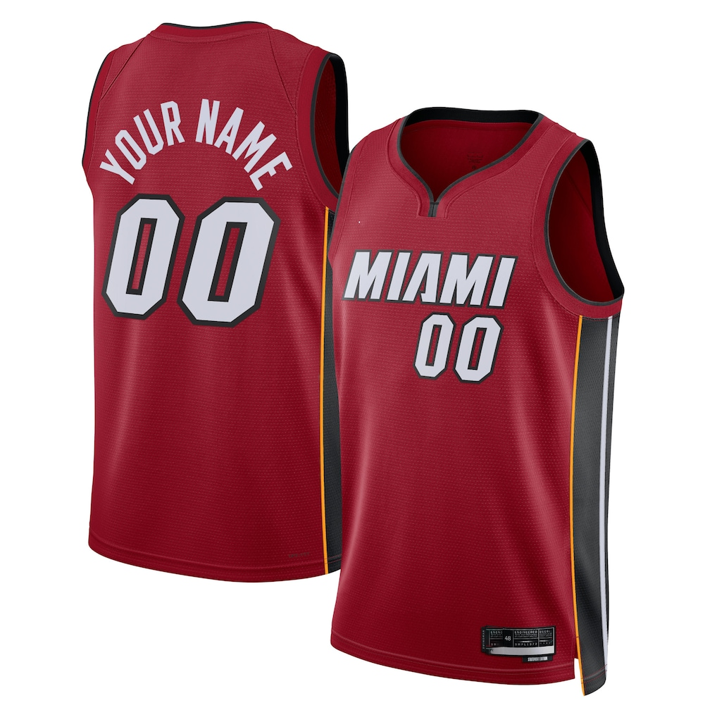 Odoa Custom M.Heat Heat Red 202223 Swingman Jerseys - Statement Edition