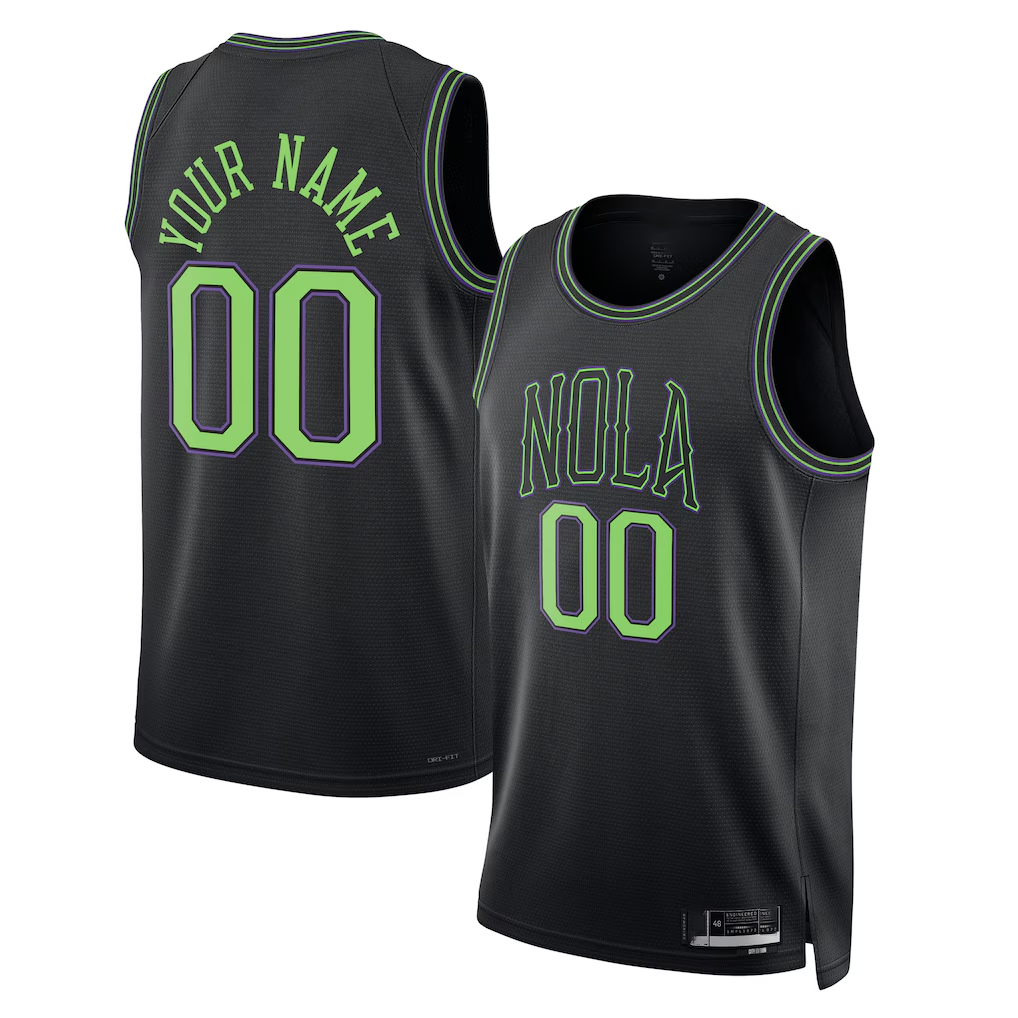Odoa Custom NO.Pelicans Black 202526 City Edition Swingman Stitched Jerseys