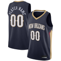 Odoa Custom NO.Pelicans Navy Swingman Stitched Jerseys- Icon Edition
