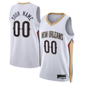 Odoa Custom NO.Pelicans White Swingman Stitched Jerseys- Association Edition