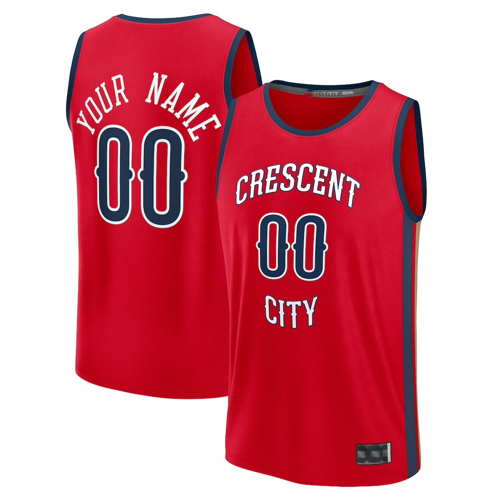 Odoa Custom NO.Pelicans Red Fast Break Stitched Jerseys- Statement Edition
