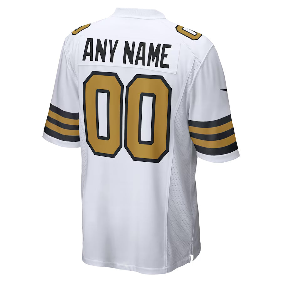Odoa Custom NO.Saints White Alternate Game Stitched Jerseys