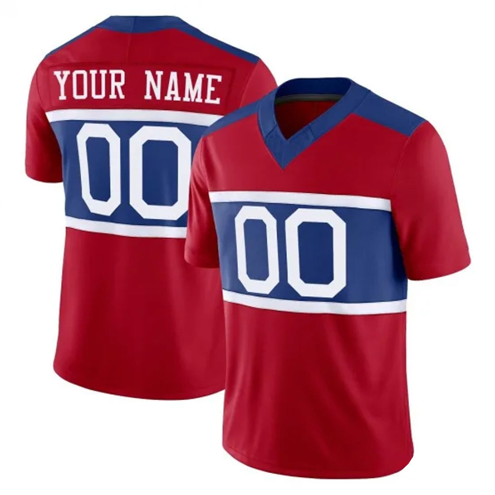 Odoa Custom NY.Giants Red Century Vapor F.U.S.E. Home Game Any Name & Numbers Stitched Jerseys