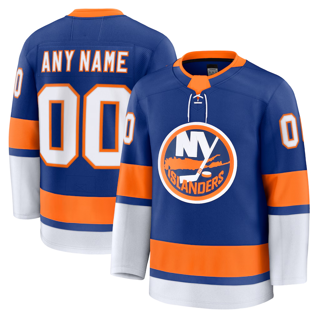 Odoa Custom NY.Islanders Royal Home Premium Jerseys