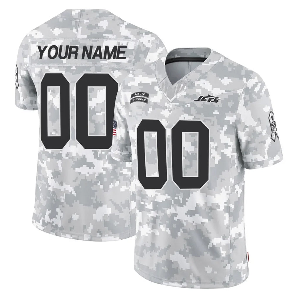Odoa Custom NY.Jets Arctic Camo Salute to Service Limited Game Any Name & Numbers Stitched Jerseys