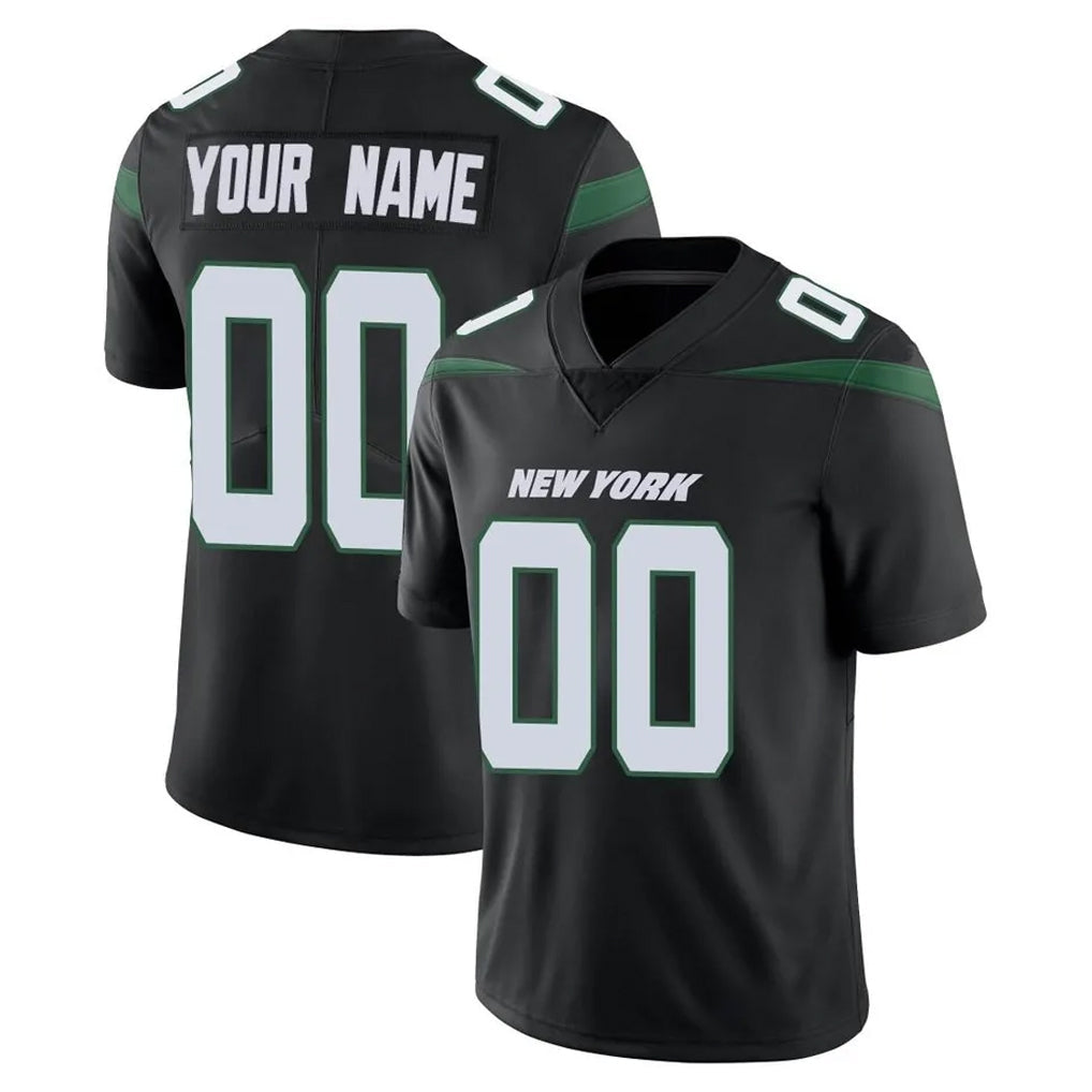Odoa Custom NY.Jets Black Limited Vapor Home Game Any Name & Numbers Stitched Jerseys