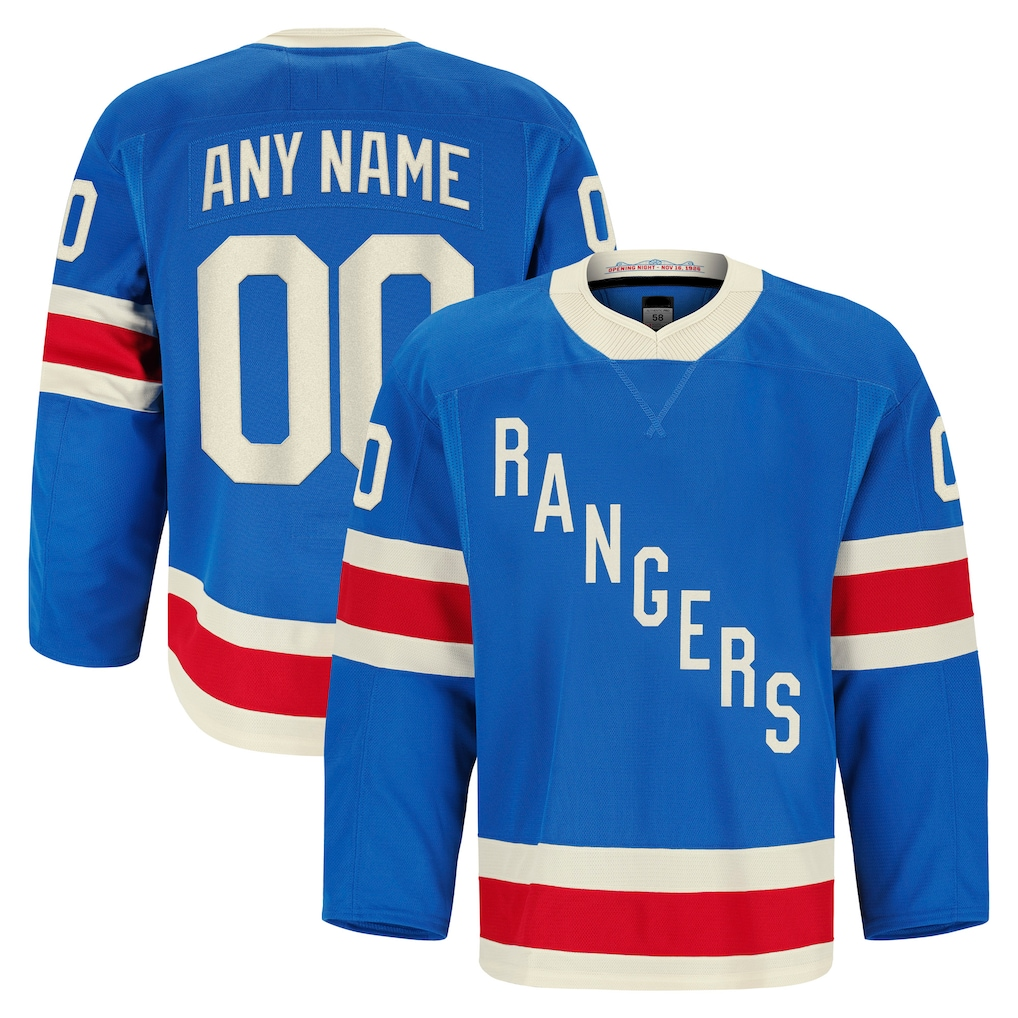 Odoa Custom NY.Rangers Blue Centennial Authentic Pro Jerseys