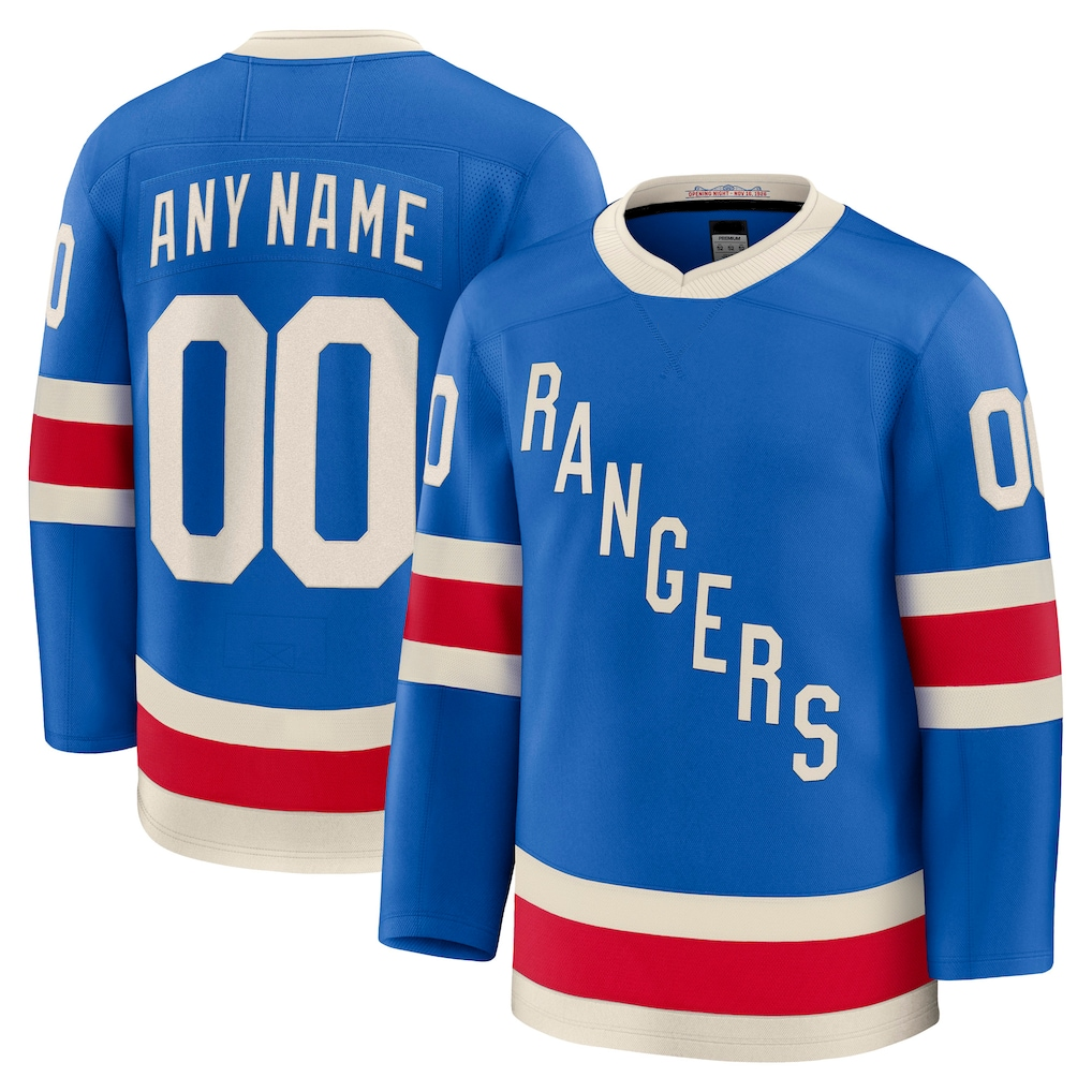 Odoa Custom NY.Rangers Blue Centennial Premium Jerseys
