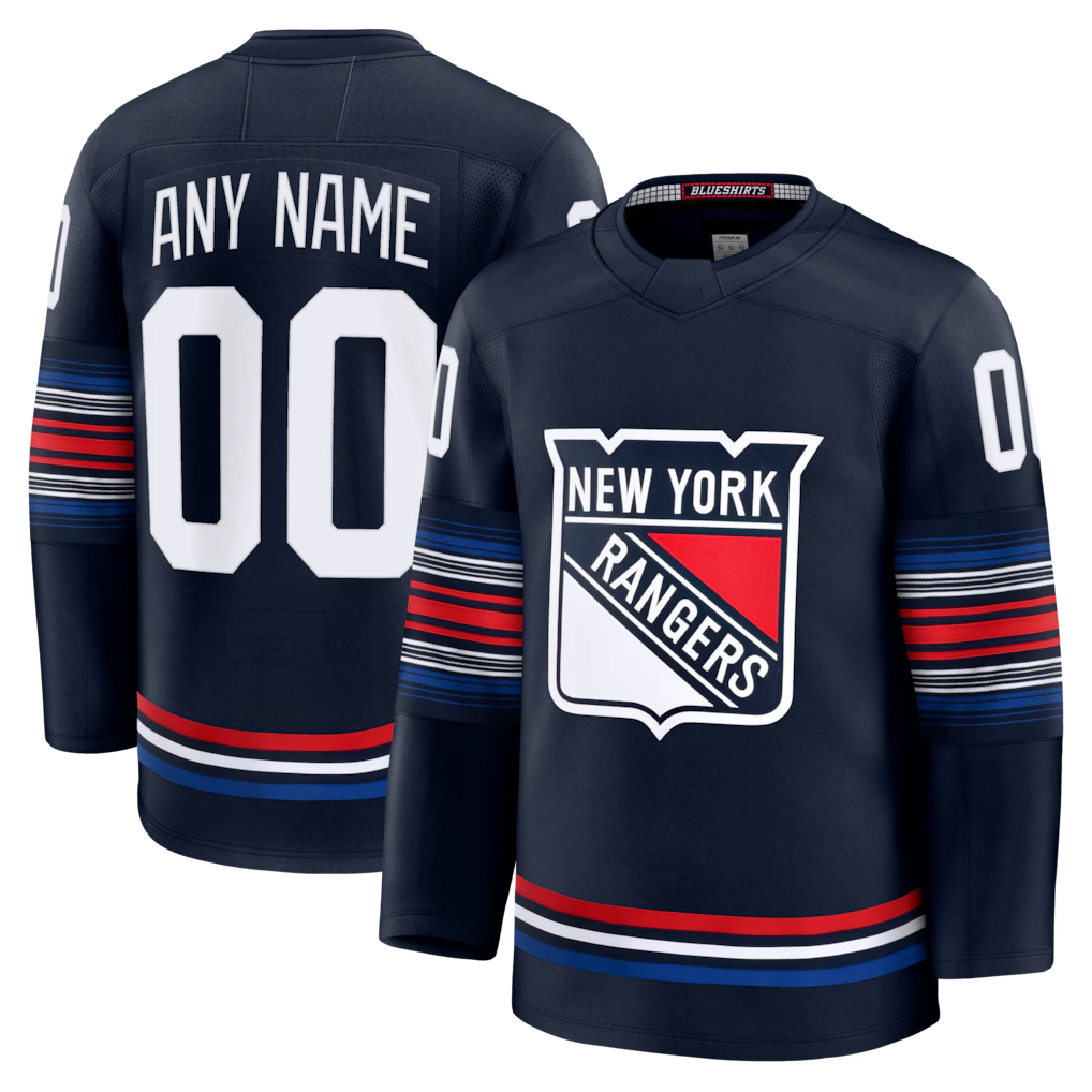 Odoa Custom NY.Rangers Navy Alternate Premium Jerseys