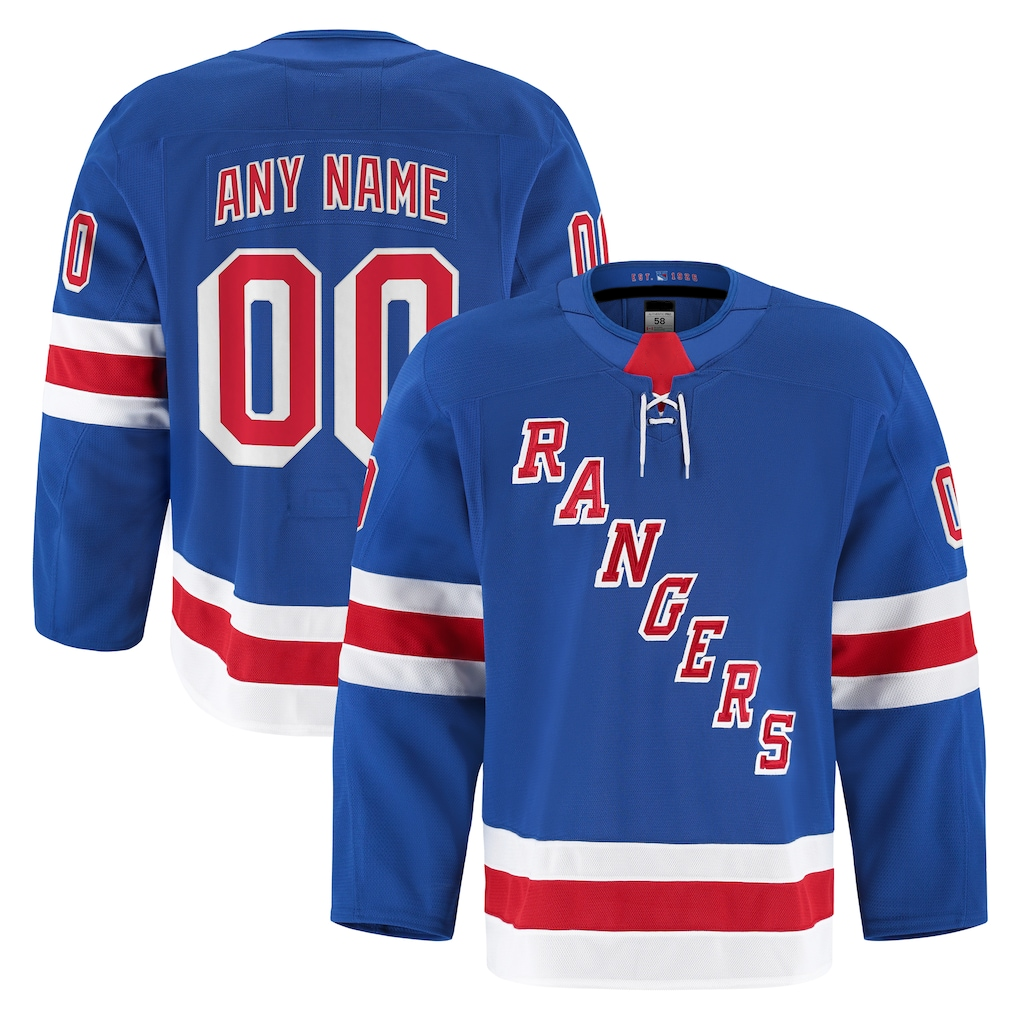 Odoa Custom NY.Rangers Royal Home Authentic Pro Jerseys
