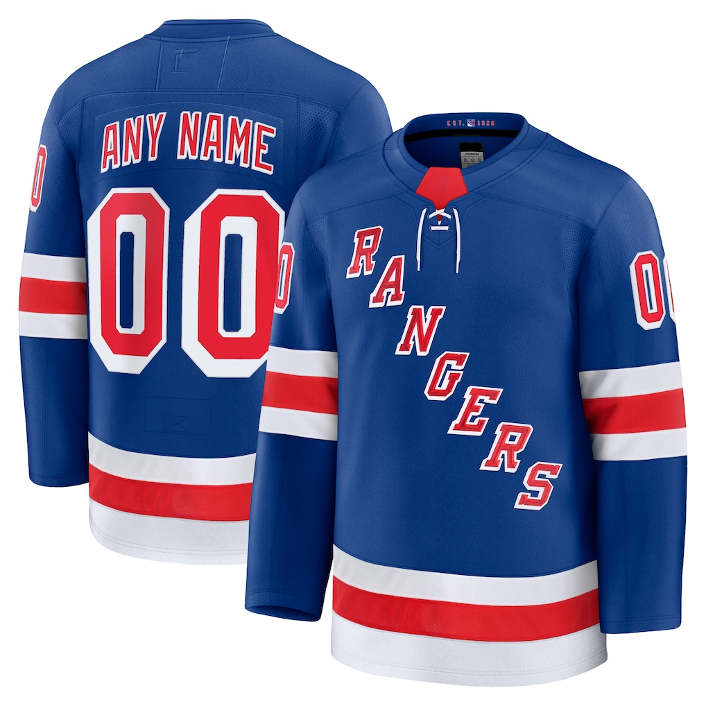 Odoa Custom NY.Rangers Royal Home Premium Jerseys