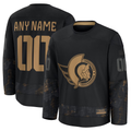 Odoa Custom O.Senators Black 2024 Military Appreciation Practice Jerseys