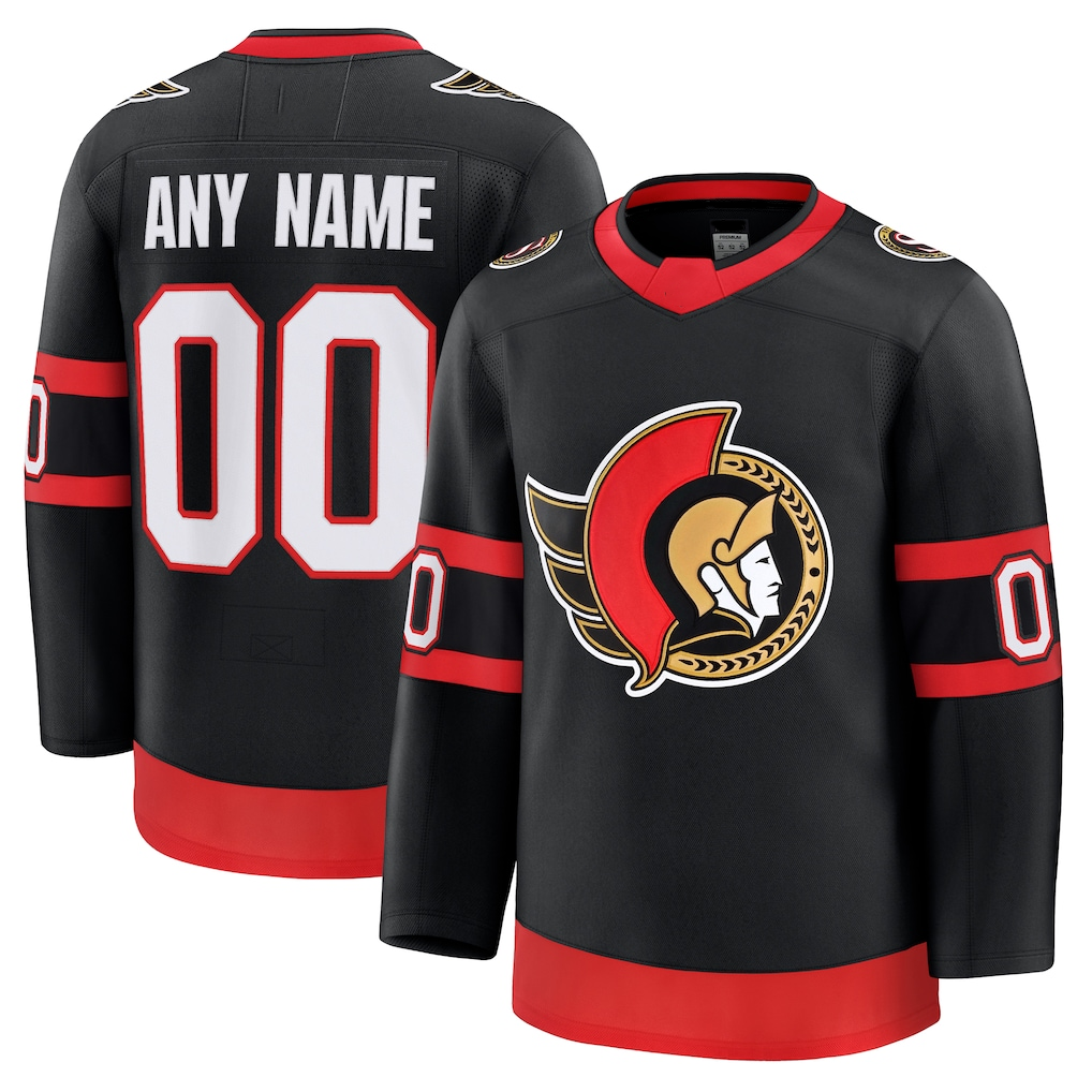 Odoa Custom O.Senators Black Home Premium Jerseys
