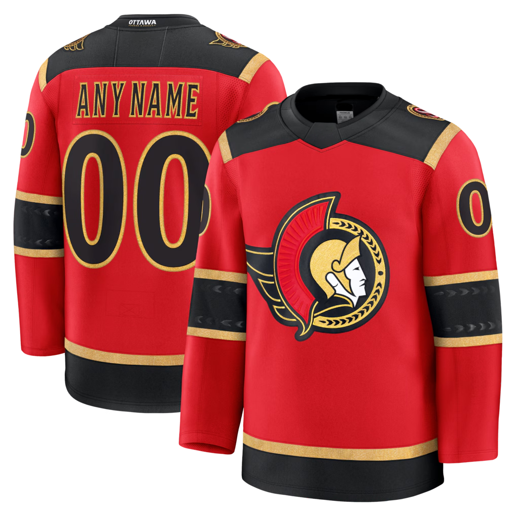 Odoa Custom O.Senators Red Alternate Premium Jerseys