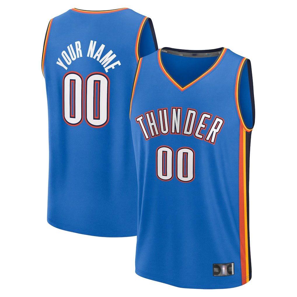Odoa Custom OC.Thunder Blue Fast Break Stitched Jerseys - Icon Edition