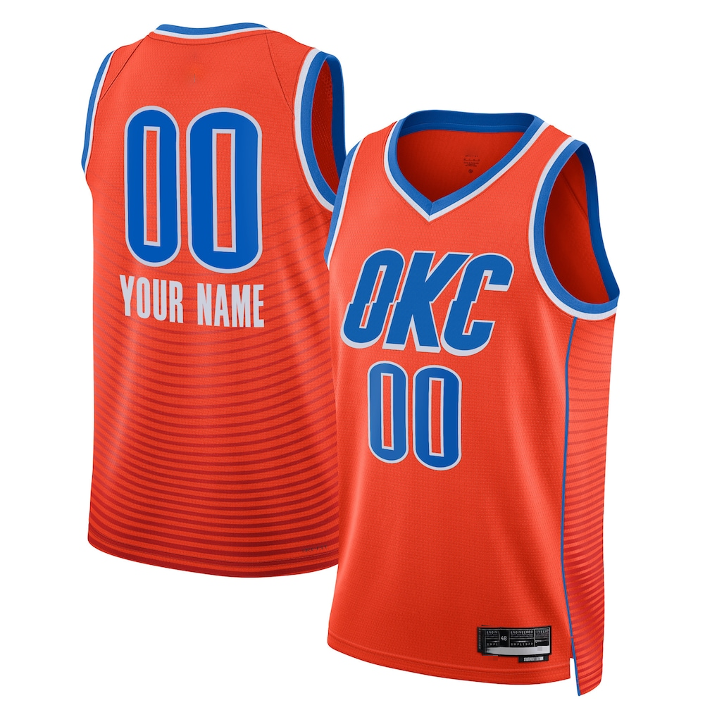 Odoa Custom OC.Thunder Jordan Brand Orange 202223 Swingman Stitched Jerseys - Statement Edition
