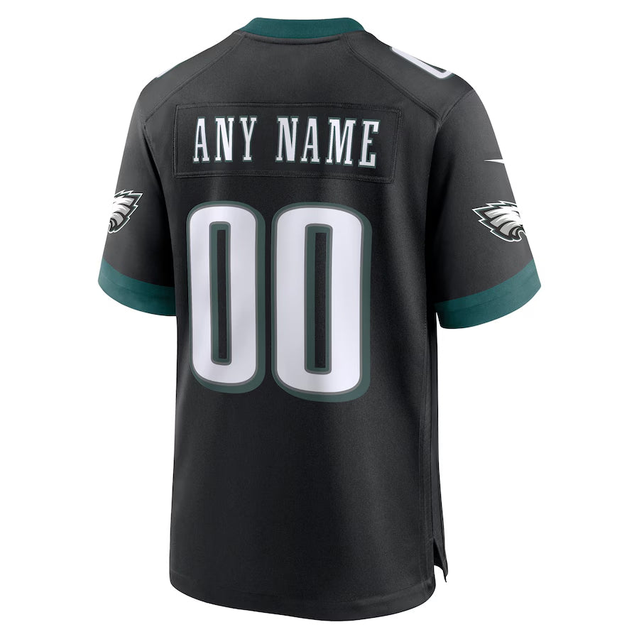 Odoa Custom P.Eagles Black Stitched Alternate Game Stitched Jerseys
