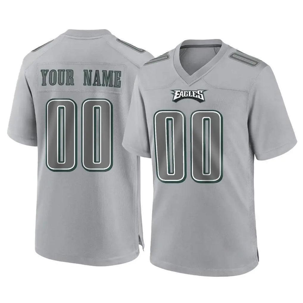 Odoa Custom P.Eagles Gray Atmosphere Fashion Home Game Any Name & Numbers Stitched Jerseys