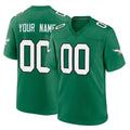 Odoa Custom P.Eagles Green Kelly Alternate Home Game Any Name & Numbers Stitched Jerseys