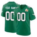 Odoa Custom P.Eagles Green Kelly Alternate Super Bowl LIX Home Game Any Name & Numbers Stitched Jerseys