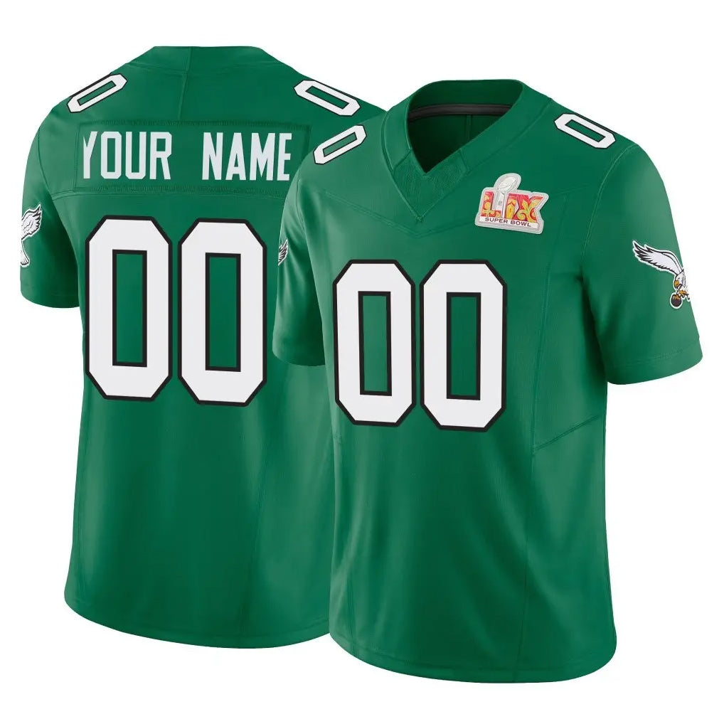 Odoa Custom P.Eagles Green Kelly Alternate Vapor F.U.S.E. Super Bowl LIX Home Game Any Name & Numbers Stitched Jerseys