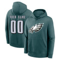 Odoa Custom P.Eagles Midnight Green Performance Pullover Hoodies Home Game Any Name & Numbers Stitched Jerseys