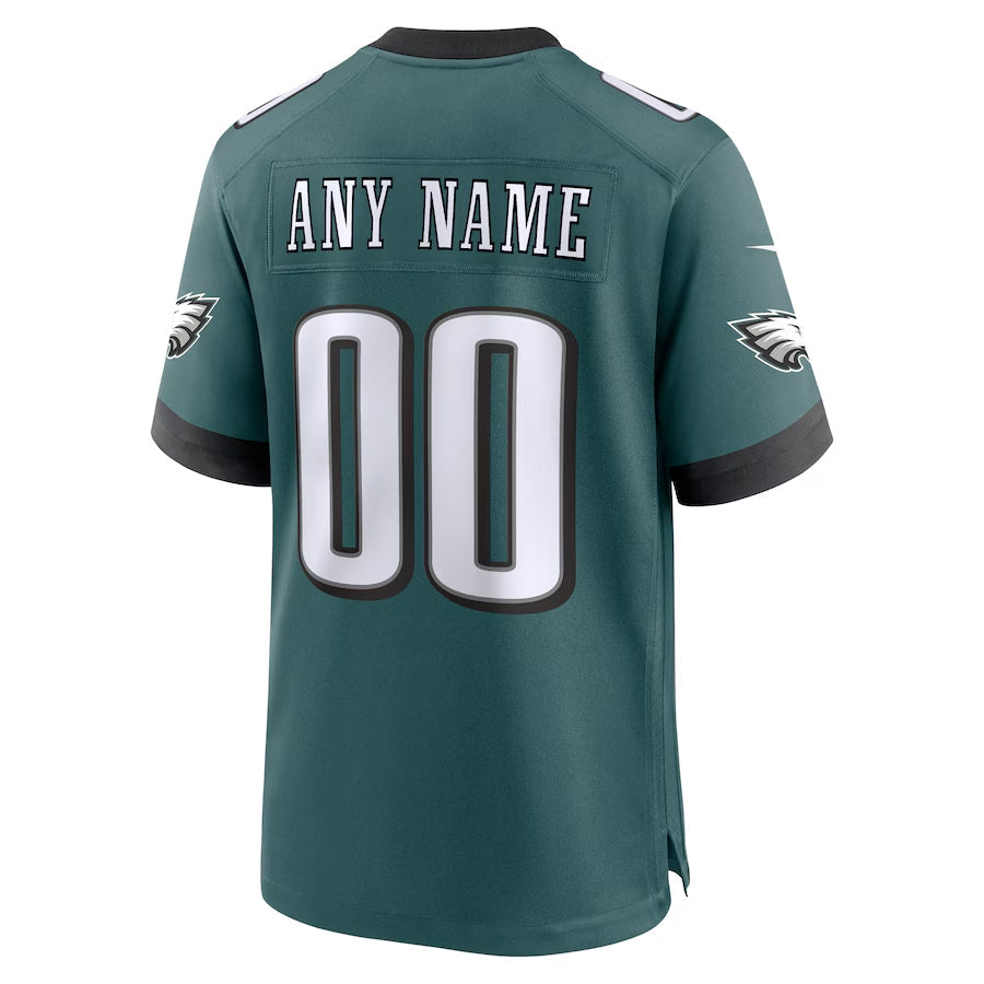 Odoa Custom P.Eagles Midnight Green Stitched Home Game Stitched Jerseys