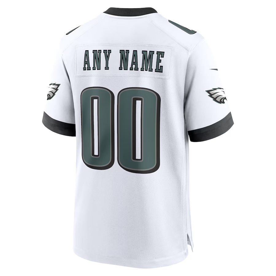 Odoa Custom P.Eagles White Stitched Home Game Stitched Jerseys