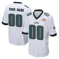 Odoa Custom P.Eagles White Super Bowl LIX Home Game Any Name & Numbers Stitched Jerseys