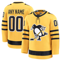 Odoa Custom P.Penguins Gold Alternate Premium Jerseys