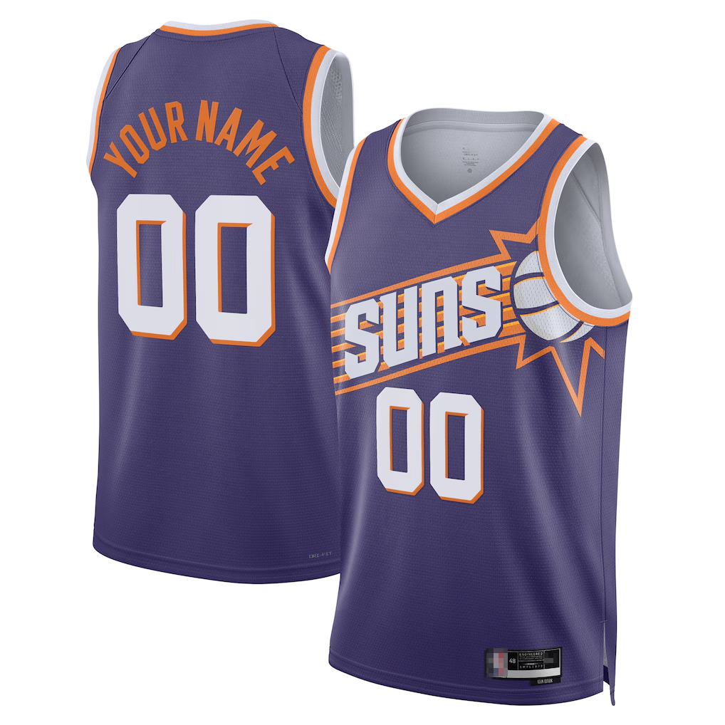 Odoa Custom P.Suns Purple Swingman Stitched Jerseys - Icon Edition