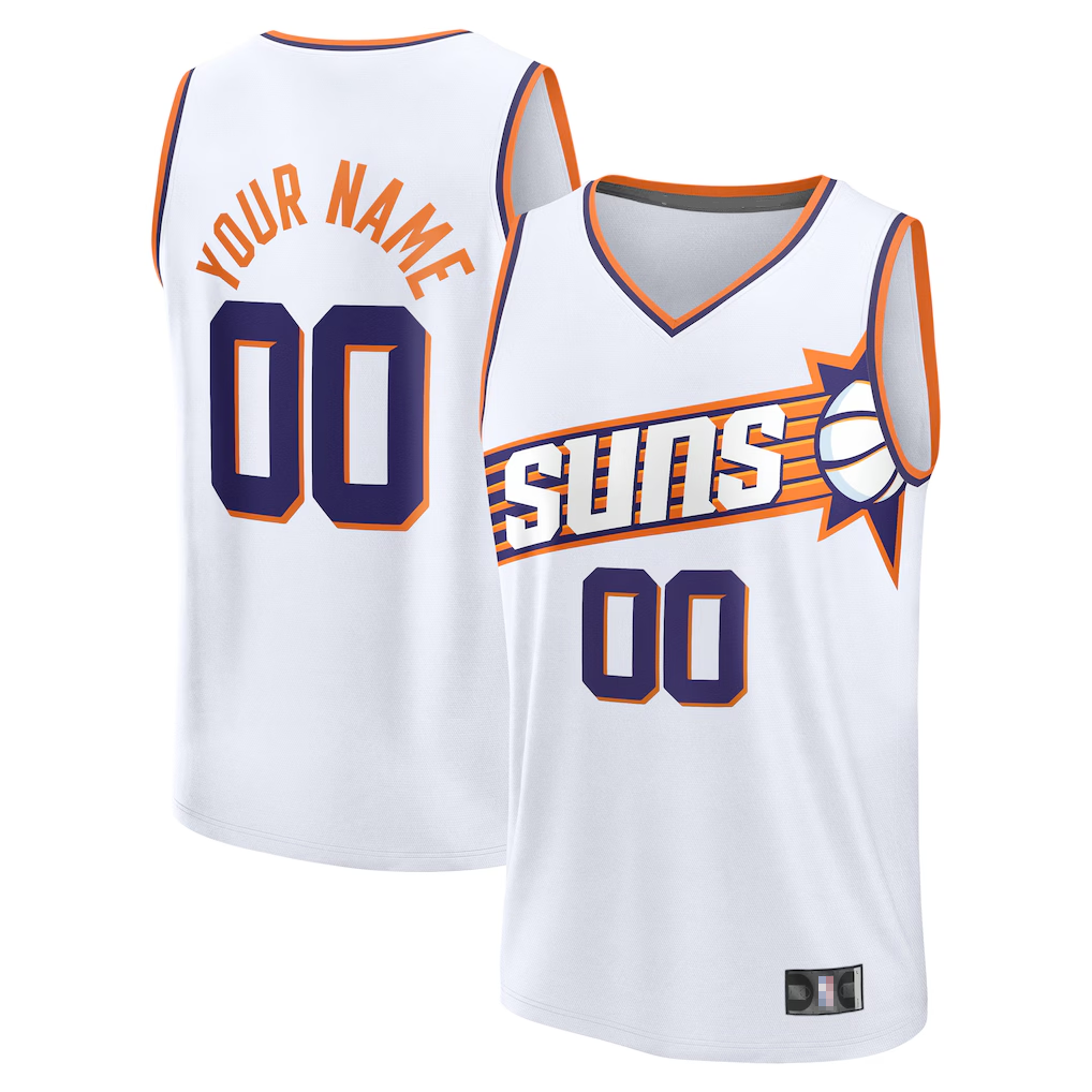Odoa Custom P.Suns White Swingman Stitched Jerseys- Association Edition