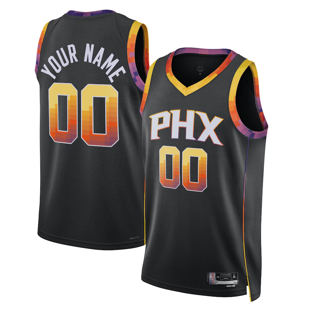 Odoa Custom P.Suns Black 202223 Swingman Stitched Jerseys - Statement Edition