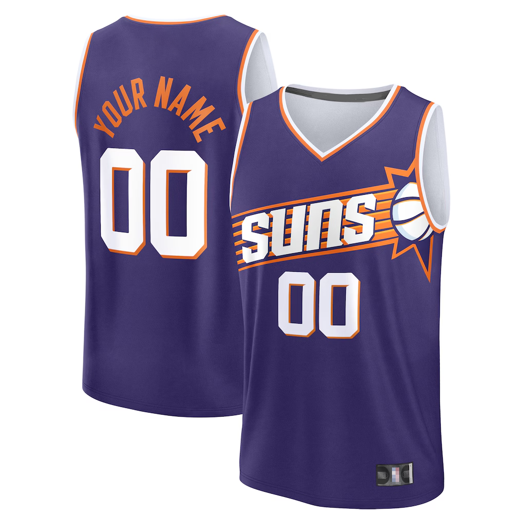 Odoa Custom P.Suns Purple Fast Break Stitched Jerseys - Icon Edition