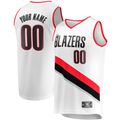 Odoa Custom PT.Blazers White Fast Break Replica Stitched Jerseys - Association Edition
