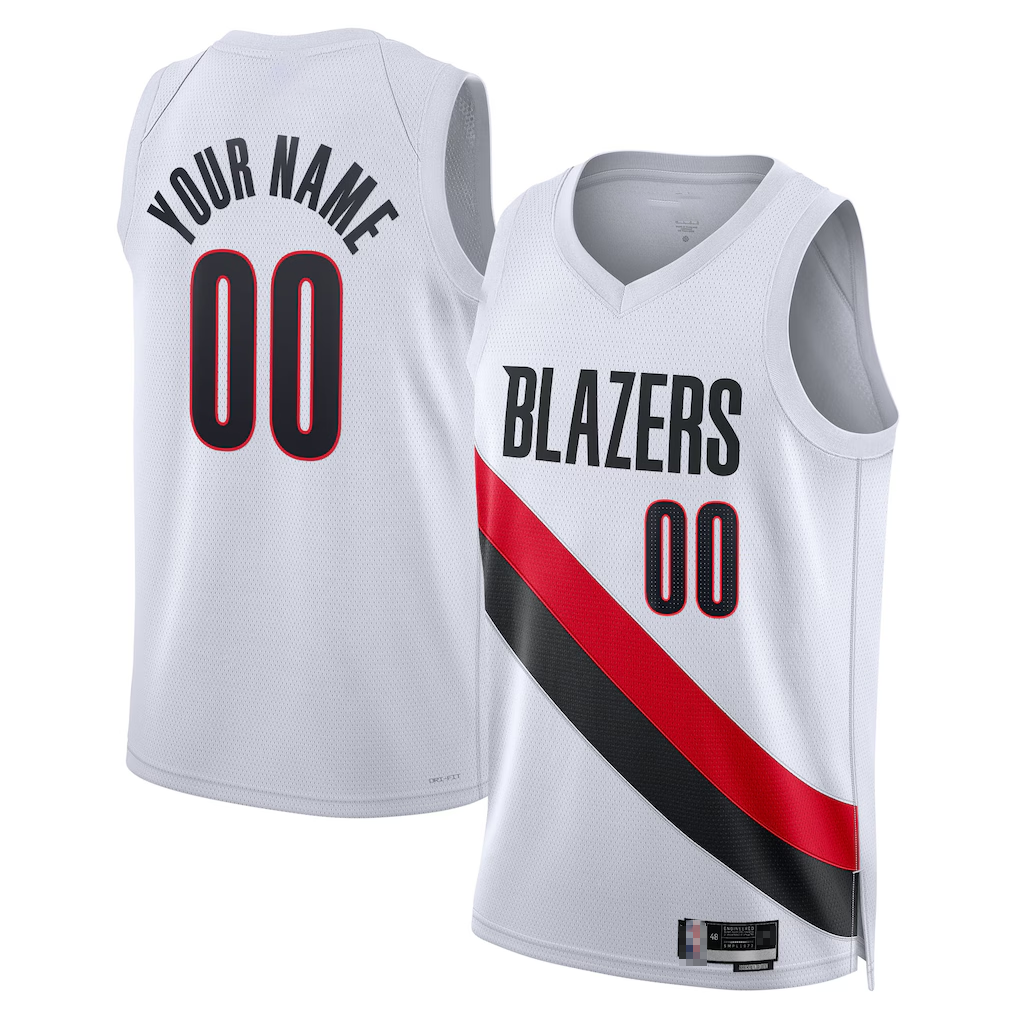 Odoa Custom PT.Blazers White Swingman Stitched Jerseys - Association Edition