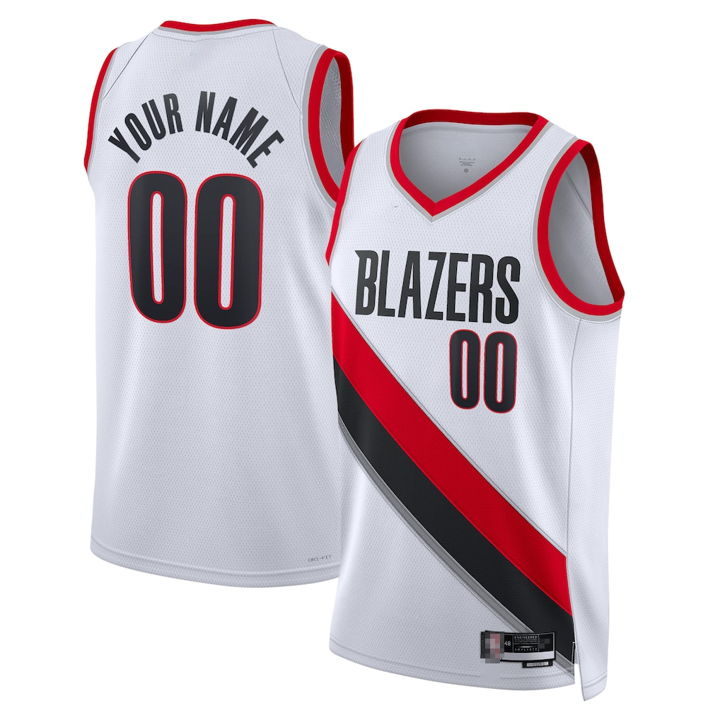 Odoa Custom PT.Blazers White Swingman Stitched Jerseys- Association Edition