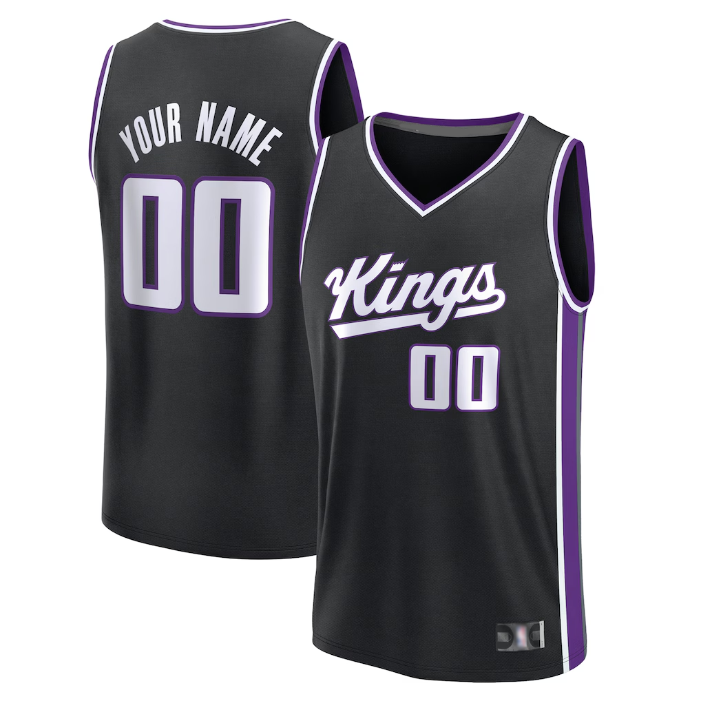 Odoa Custom S.Kings Black Fast Break Stitched Jerseys - Icon Edition