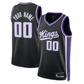 Odoa Custom S.Kings Black Swingman Stitched Jerseys - Icon Edition