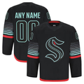 Odoa Custom S.Kraken Black Alternate Authentic Pro Jerseys