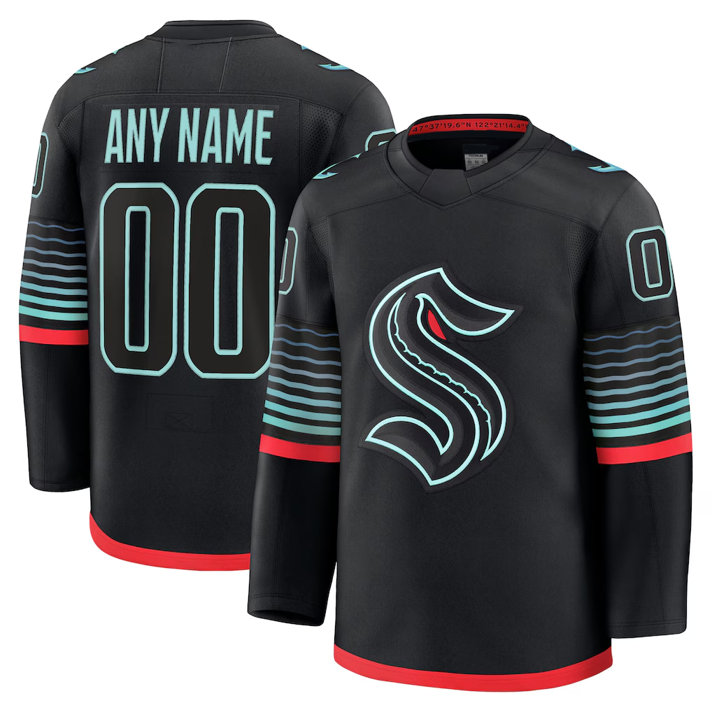 Odoa Custom S.Kraken Black Alternate Premium Jerseys