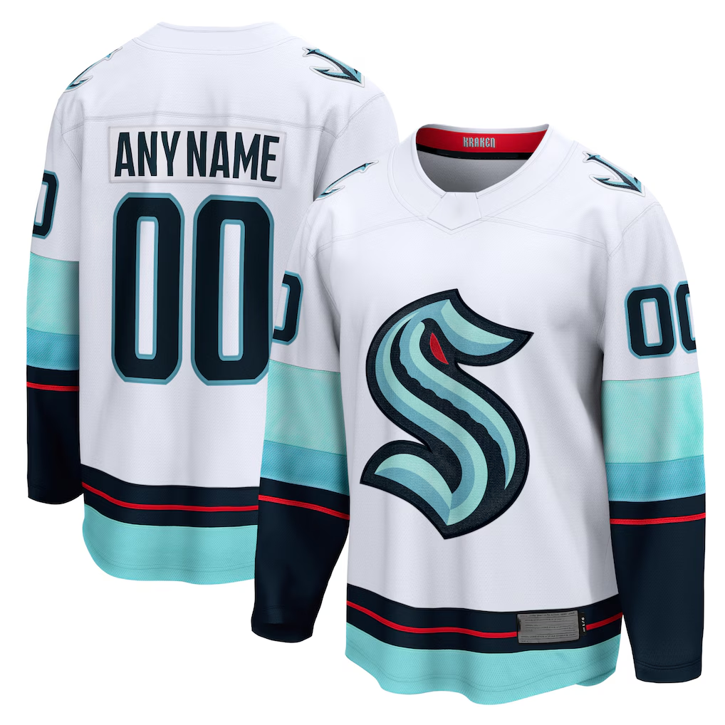 Odoa Custom S.Kraken White Away Breakaway Jerseys
