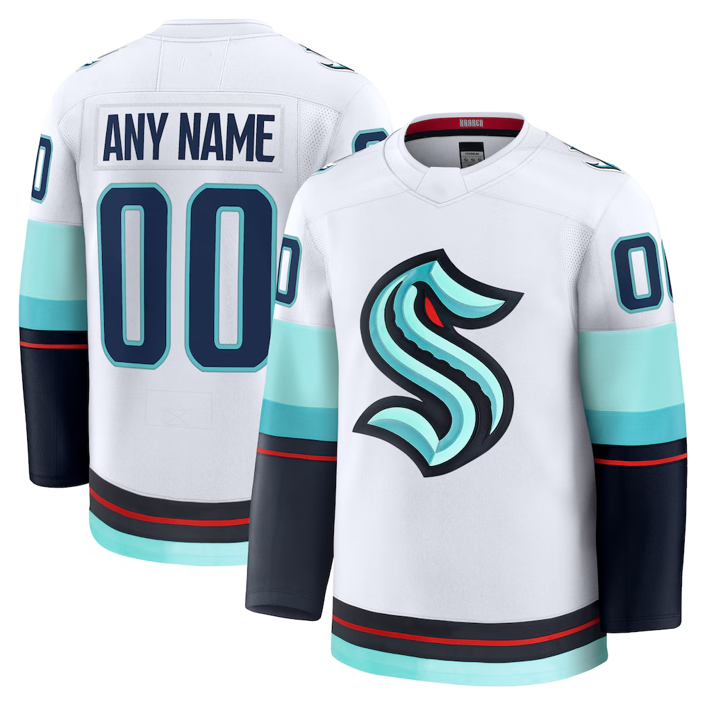 Odoa Custom S.Kraken White Away Premium Jerseys
