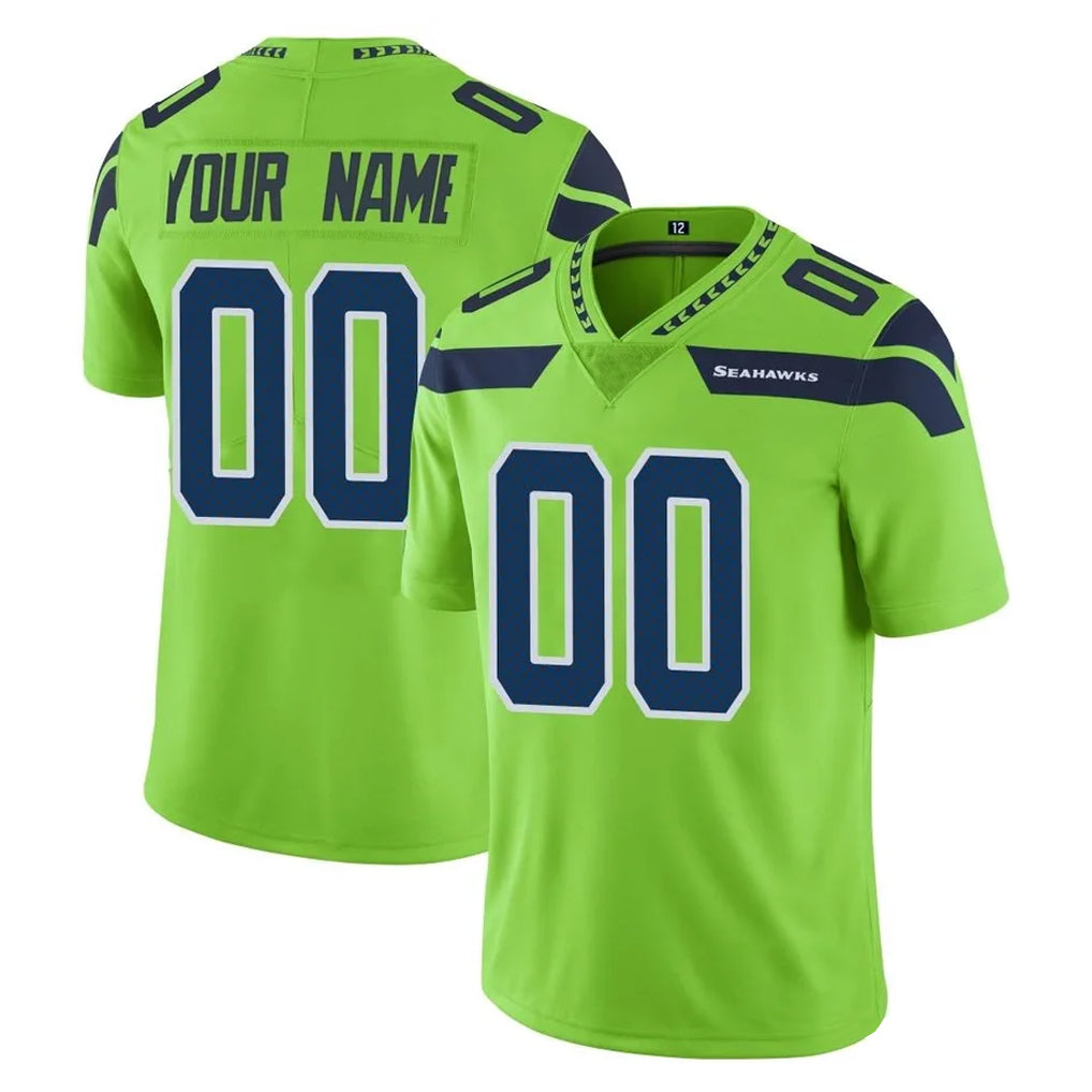 Odoa Custom S.Seahawks Green Limited Color Rush Home Game Any Name & Numbers Stitched Jerseys
