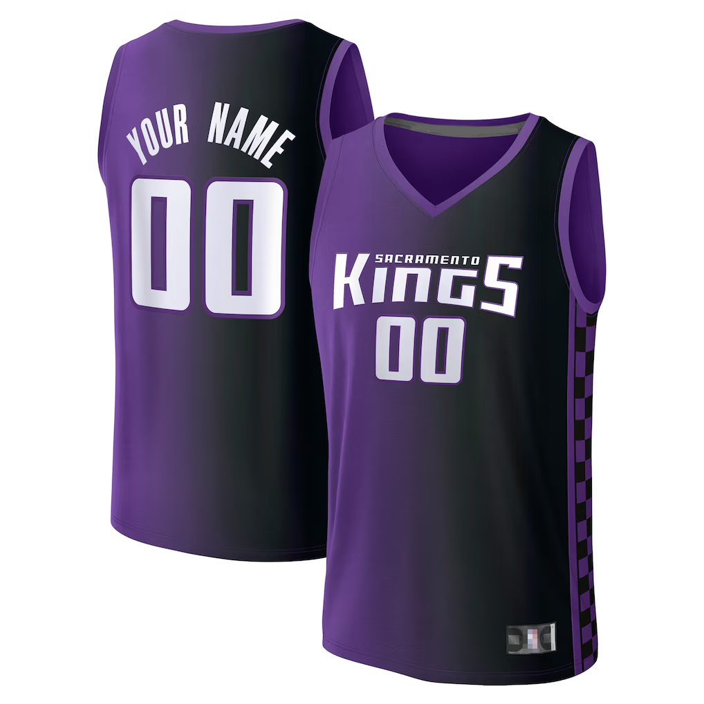 Odoa Custom S.kings Purple Fast Break Stitched Jerseys - Statement Edition