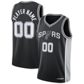 Odoa Custom SA.Spurs Black Fast Break Replica Jerseys - Statement Edition